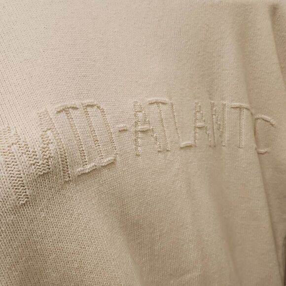 3 Trikes Stamford Mid-Atlantic Men's Cream Pullover Crew Neck Cotton Sweatshirt - Picture 6 of 10